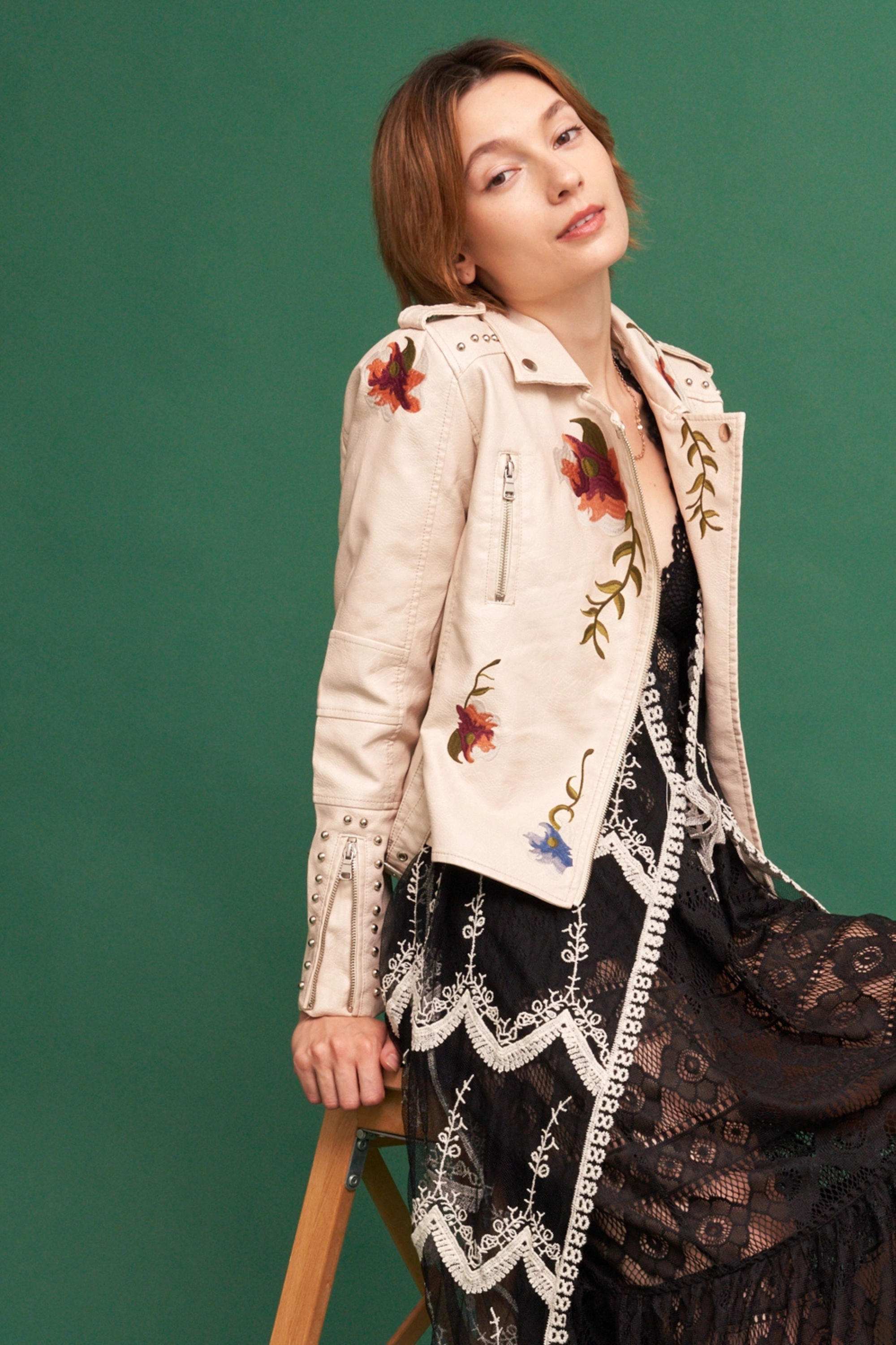 Birds of Paradise Moto Jacket-Jackets-Vixen Collection, Day Spa and Women's Boutique Located in Seattle, Washington