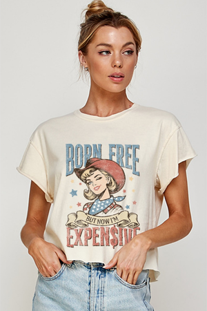 Born Free Graphic Tee-Tops-Vixen Collection, Day Spa and Women's Boutique Located in Seattle, Washington