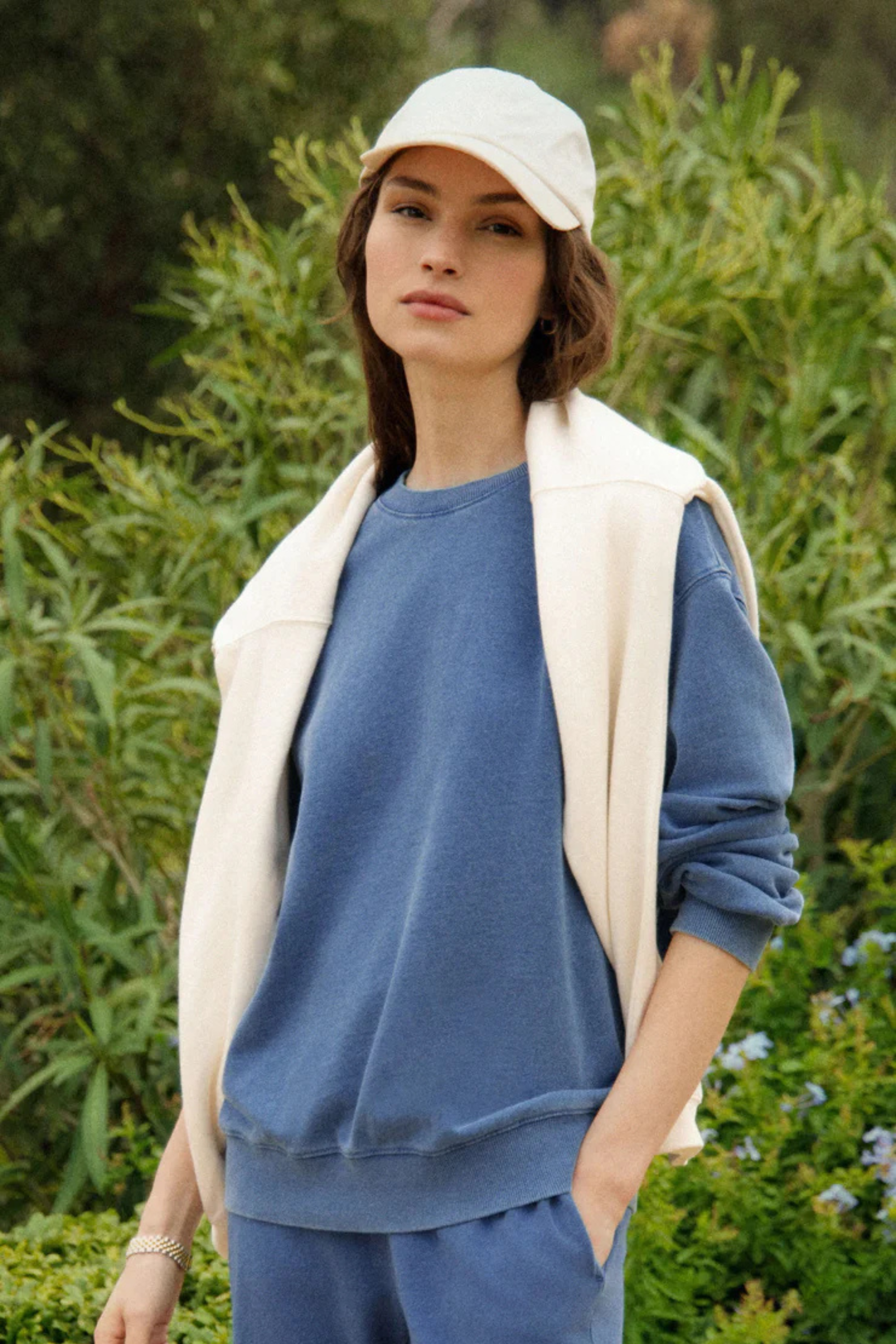 Boyfriend Denim Sweatshirt-Sweatshirts-Vixen Collection, Day Spa and Women's Boutique Located in Seattle, Washington