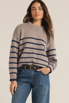 Boyfriend Stripe Sweater-Sweaters-Vixen Collection, Day Spa and Women's Boutique Located in Seattle, Washington