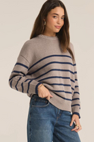 Boyfriend Stripe Sweater-Sweaters-Vixen Collection, Day Spa and Women's Boutique Located in Seattle, Washington