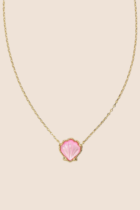 Brynne Shell Short Pendant Necklace-Necklaces-Vixen Collection, Day Spa and Women's Boutique Located in Seattle, Washington