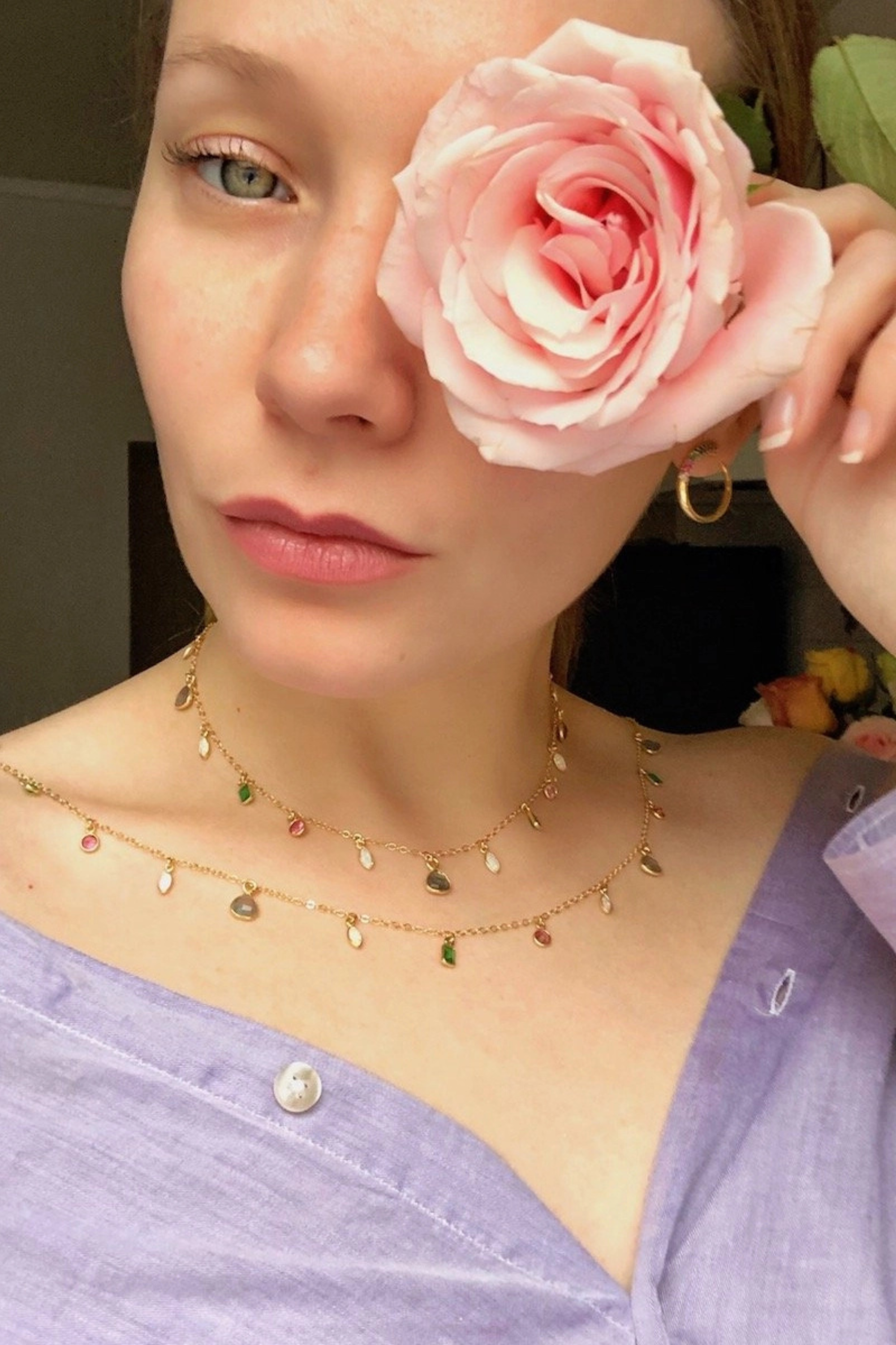 Candy Gem Necklace-Necklaces-Vixen Collection, Day Spa and Women's Boutique Located in Seattle, Washington