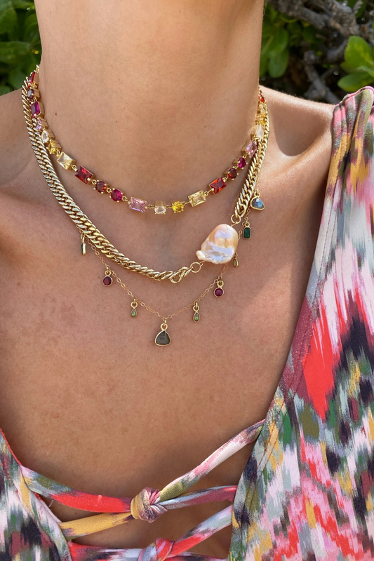 Candy Gem Necklace-Necklaces-Vixen Collection, Day Spa and Women's Boutique Located in Seattle, Washington