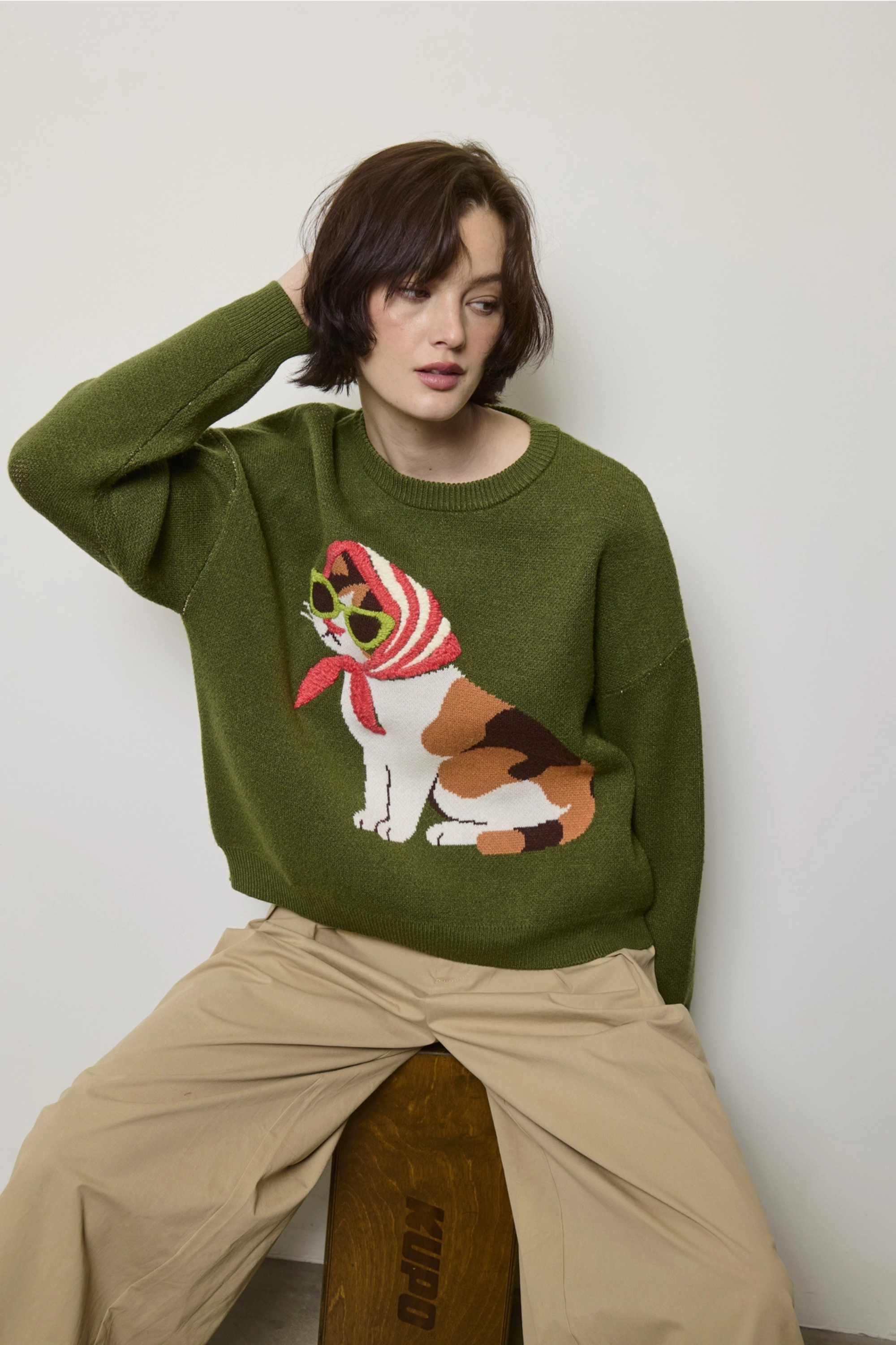 Cat Café Sweater-Sweaters-Vixen Collection, Day Spa and Women's Boutique Located in Seattle, Washington