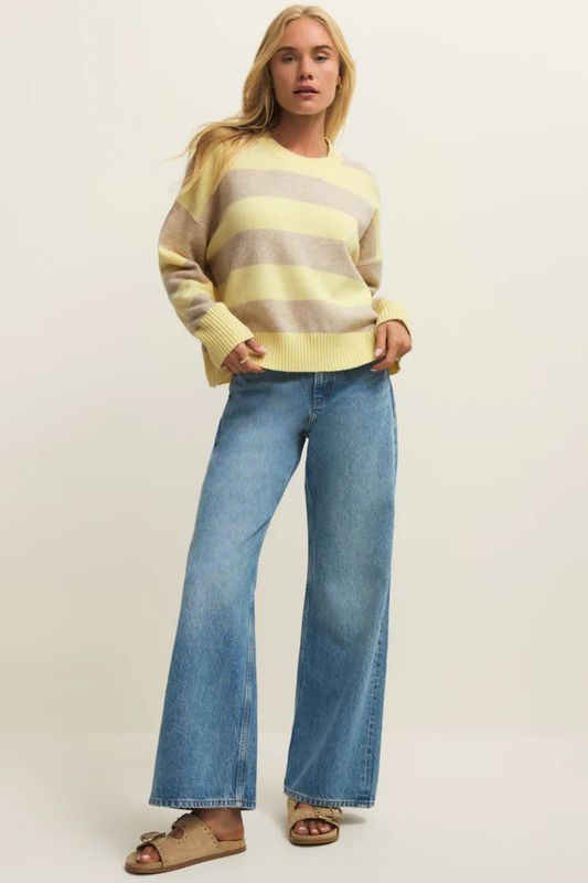 Cirrus Stripe Sweater-Sweaters-Vixen Collection, Day Spa and Women's Boutique Located in Seattle, Washington