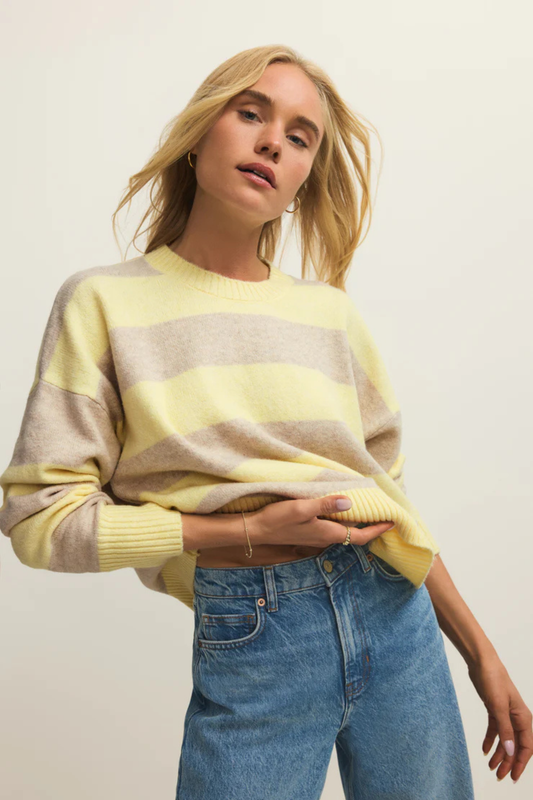 Cirrus Stripe Sweater-Sweaters-Vixen Collection, Day Spa and Women's Boutique Located in Seattle, Washington