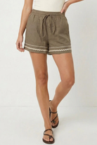 Shelly Linen Shorts-Shorts-Vixen Collection, Day Spa and Women's Boutique Located in Seattle, Washington