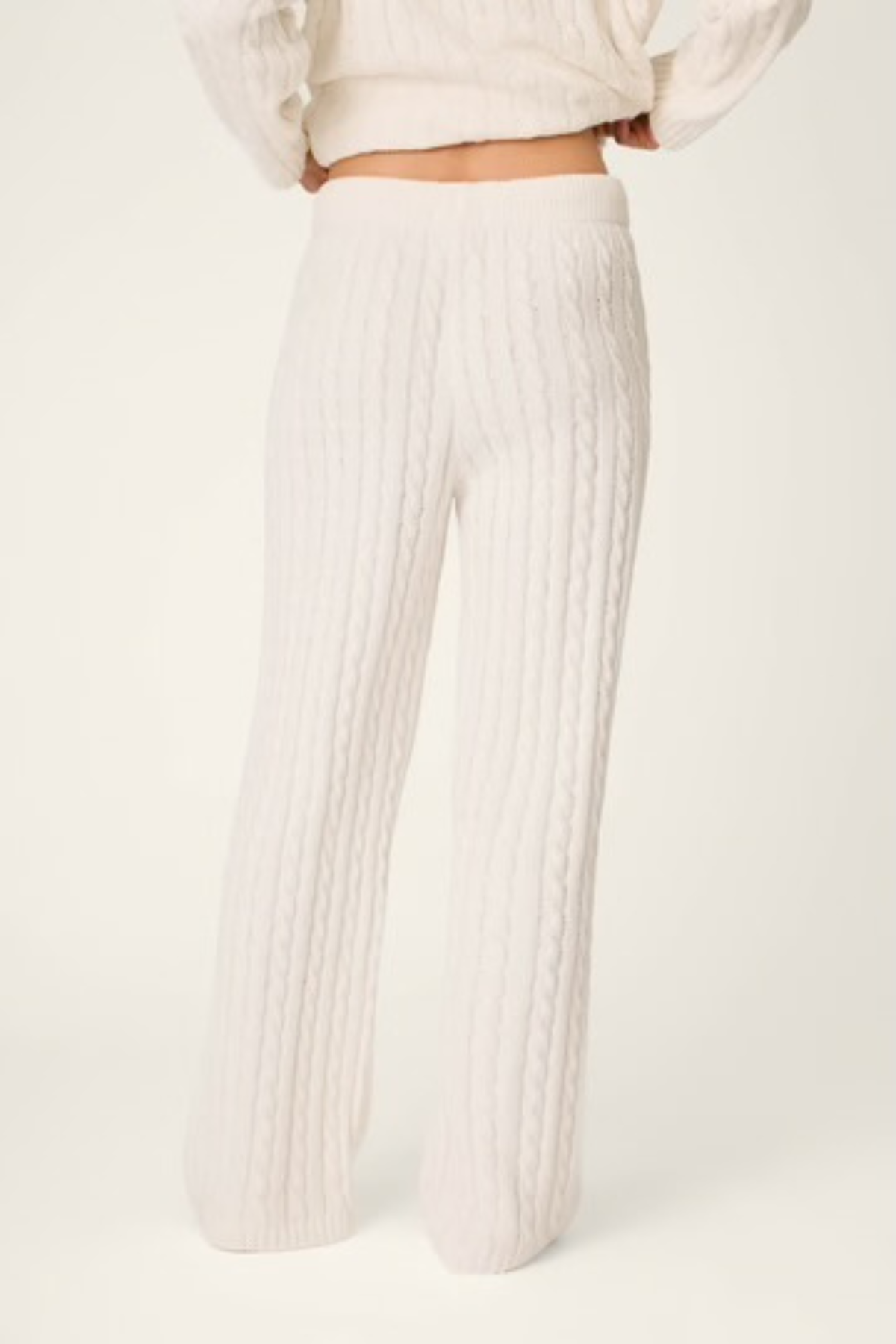 Cozy Chenille Cable Knit Lounge Pants-Loungewear Bottoms-Vixen Collection, Day Spa and Women's Boutique Located in Seattle, Washington
