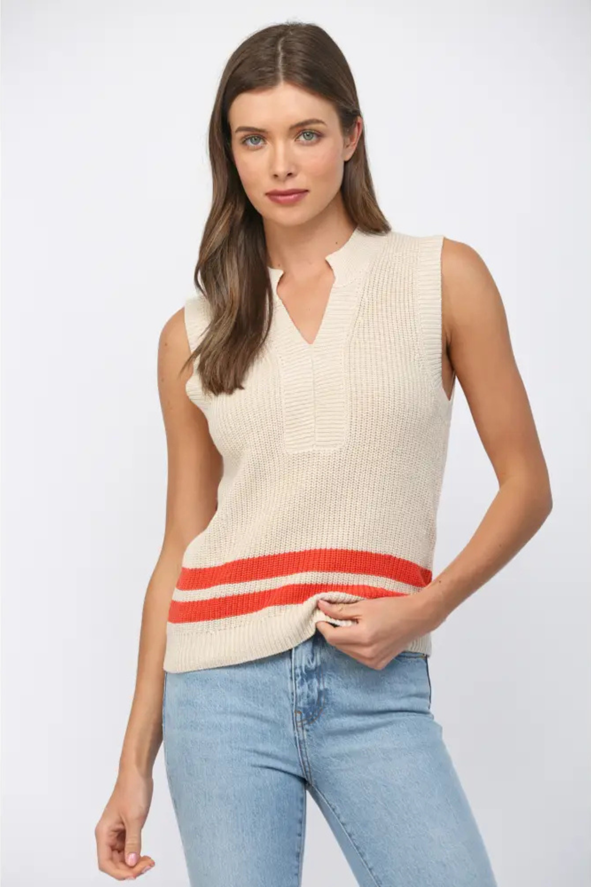 Creamsicle Knit Tank-Tank Tops-Vixen Collection, Day Spa and Women's Boutique Located in Seattle, Washington