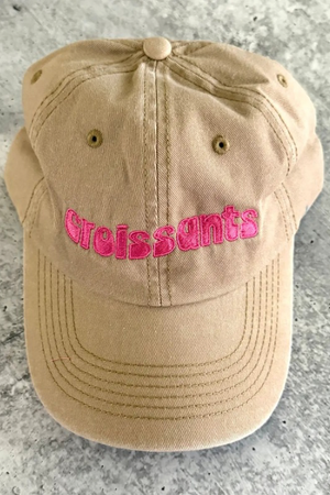 Croissants Baseball Cap-Hats-Vixen Collection, Day Spa and Women's Boutique Located in Seattle, Washington