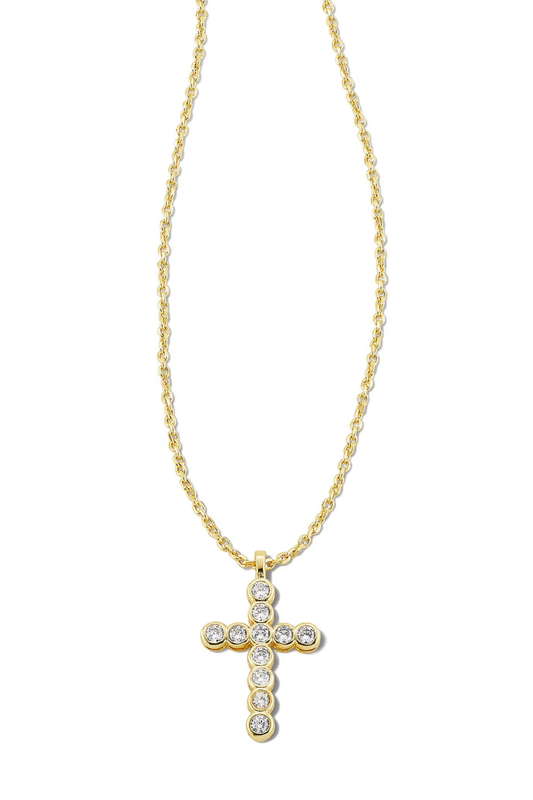 Cross Crystal Pendant Necklace-Necklaces-Vixen Collection, Day Spa and Women's Boutique Located in Seattle, Washington