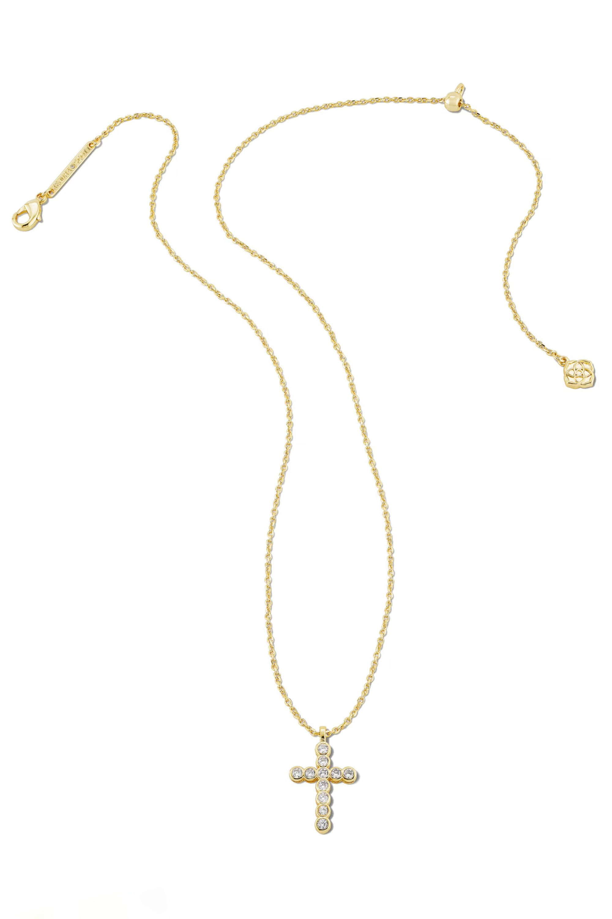 Cross Crystal Pendant Necklace-Necklaces-Vixen Collection, Day Spa and Women's Boutique Located in Seattle, Washington