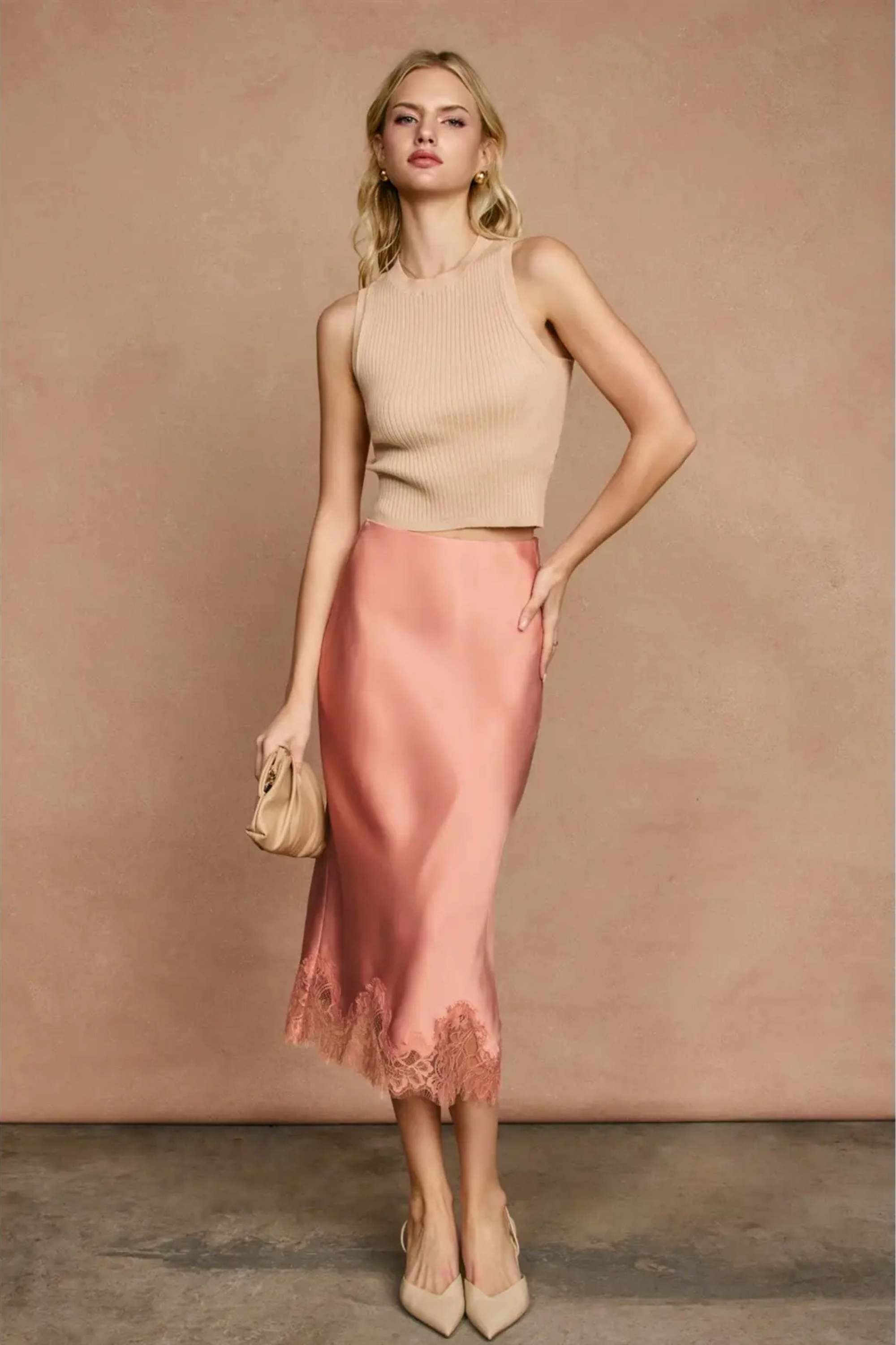 Dawn Lace Midi Skirt-Skirts-Vixen Collection, Day Spa and Women's Boutique Located in Seattle, Washington