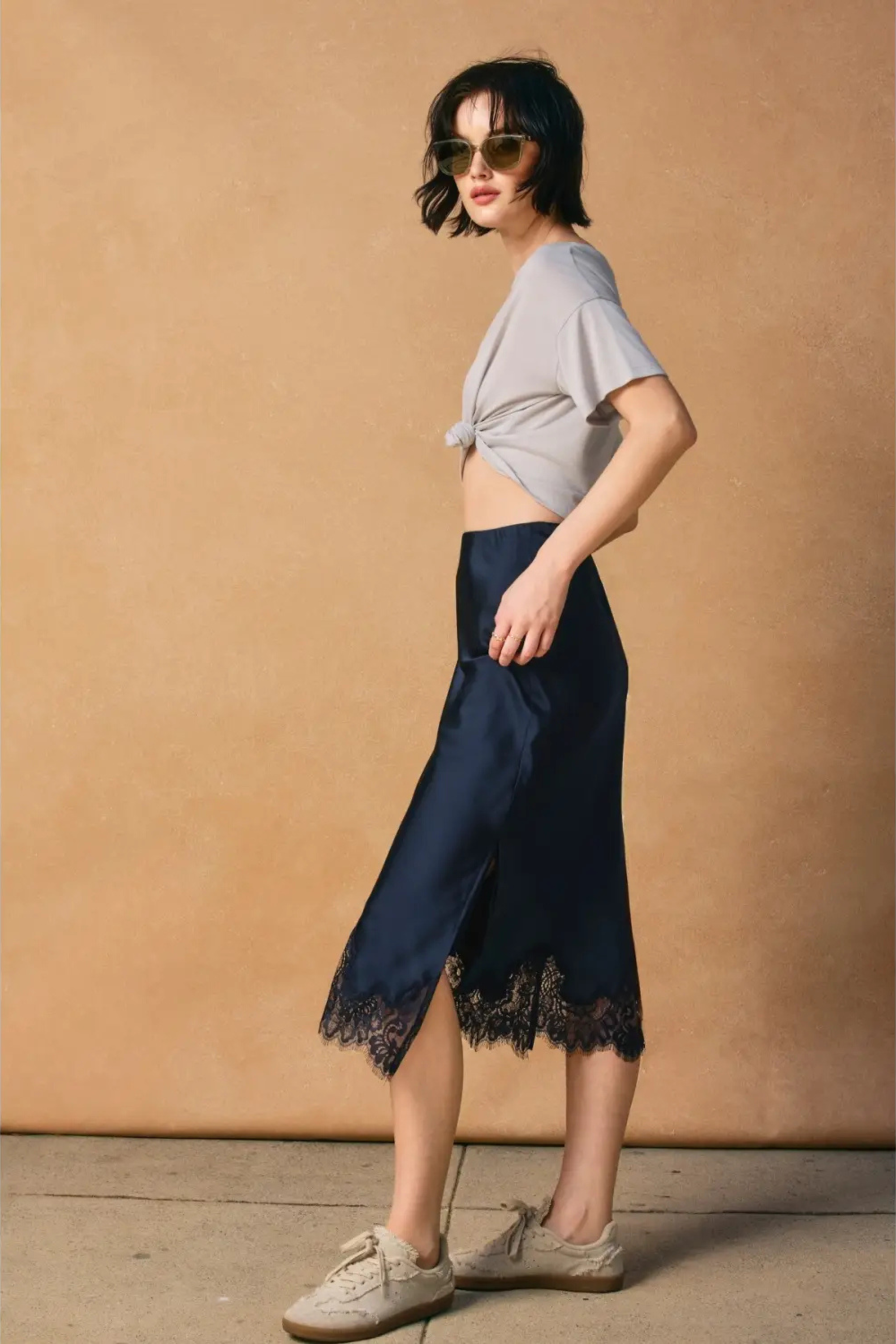 Dawn Lace Midi Skirt-Skirts-Vixen Collection, Day Spa and Women's Boutique Located in Seattle, Washington