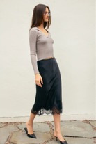 Dawn Lace Midi Skirt-Skirts-Vixen Collection, Day Spa and Women's Boutique Located in Seattle, Washington
