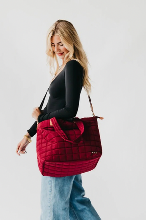 Day Dreamer Quilted Tote Bag-Bags + Wallets-Vixen Collection, Day Spa and Women's Boutique Located in Seattle, Washington