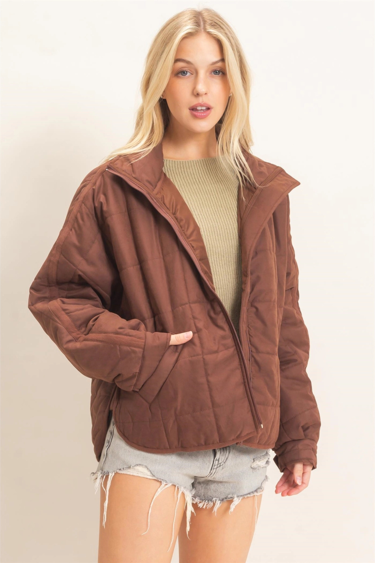 Destiny Quilted Puffer-Jackets-Vixen Collection, Day Spa and Women's Boutique Located in Seattle, Washington