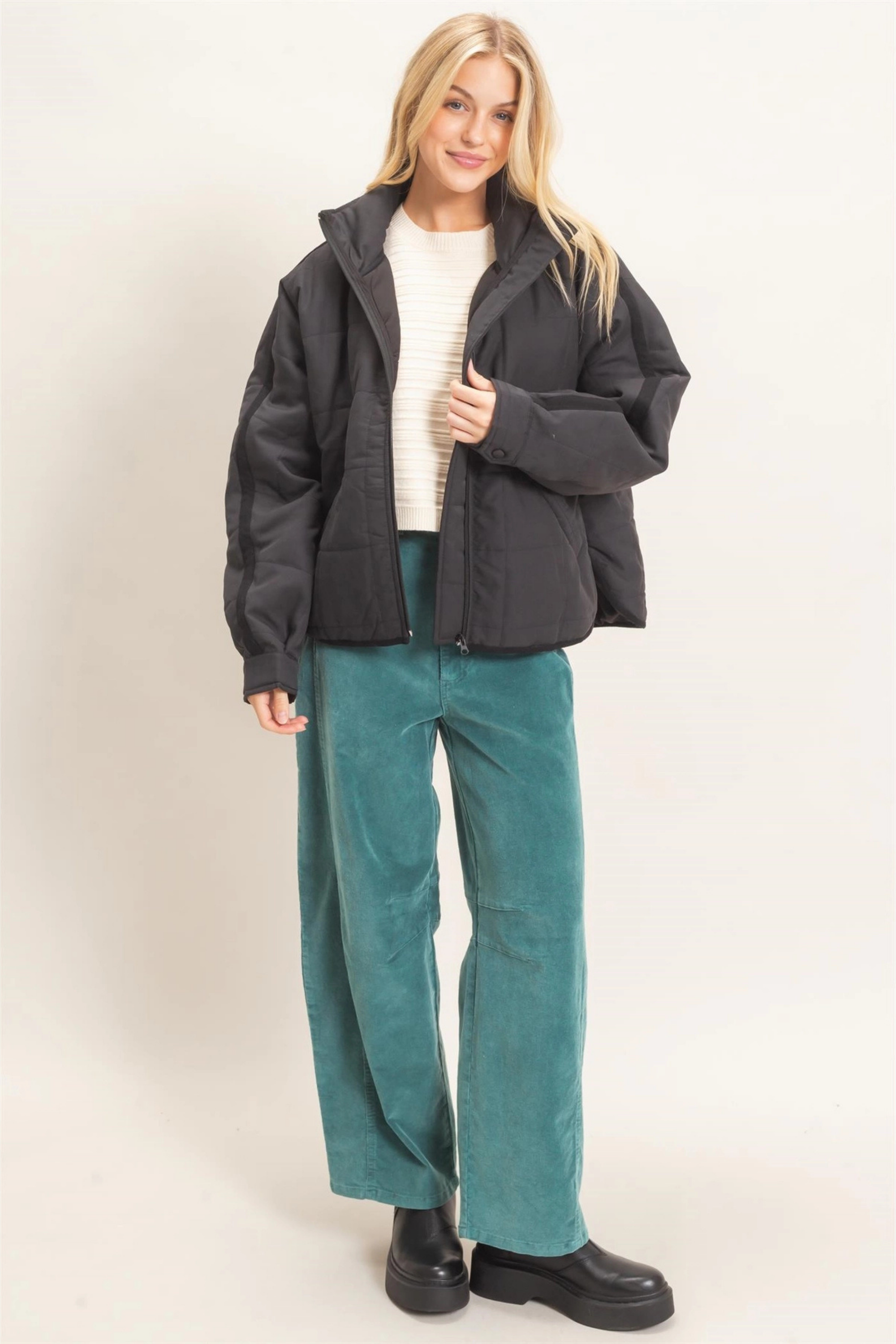Destiny Quilted Puffer-Jackets-Vixen Collection, Day Spa and Women's Boutique Located in Seattle, Washington