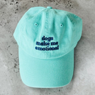 Dogs Make Me Emotional Baseball Cap-Hats-Vixen Collection, Day Spa and Women's Boutique Located in Seattle, Washington