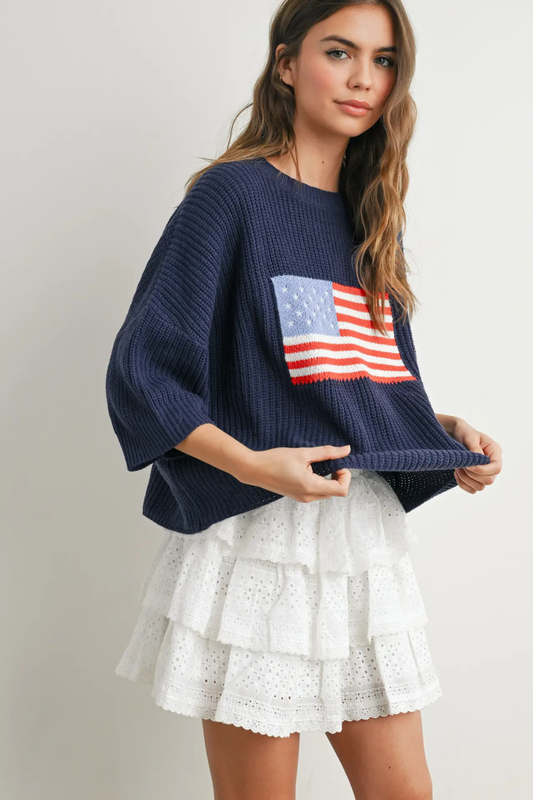 Driftwood Americana Sweater-Sweaters-Vixen Collection, Day Spa and Women's Boutique Located in Seattle, Washington