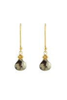 Tiny Gold Earrings, Dark Pyrite-Earrings-Vixen Collection, Day Spa and Women's Boutique Located in Seattle, Washington