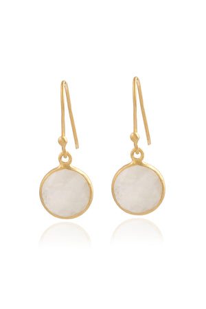 Rainbow Moonstone Cut Rounds-Earrings-Vixen Collection, Day Spa and Women's Boutique Located in Seattle, Washington