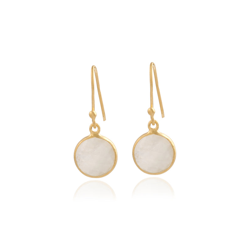 Rainbow Moonstone Cut Rounds-Earrings-Vixen Collection, Day Spa and Women's Boutique Located in Seattle, Washington
