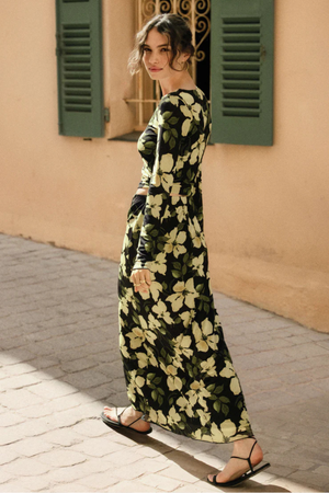 Eda Ren Floral Mesh Maxi Skirt-Skirts-Vixen Collection, Day Spa and Women's Boutique Located in Seattle, Washington