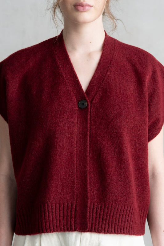 Merlot Muse Sweater Vest-Sweaters-Vixen Collection, Day Spa and Women's Boutique Located in Seattle, Washington