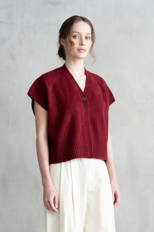 Merlot Muse Sweater Vest-Sweaters-Vixen Collection, Day Spa and Women's Boutique Located in Seattle, Washington