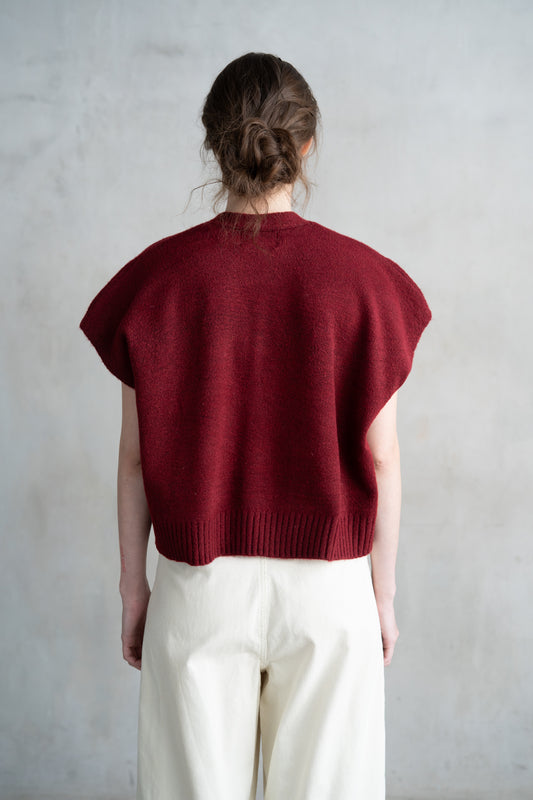 Merlot Muse Sweater Vest-Sweaters-Vixen Collection, Day Spa and Women's Boutique Located in Seattle, Washington