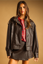 Emelie Leather Jacket-Jackets-Vixen Collection, Day Spa and Women's Boutique Located in Seattle, Washington