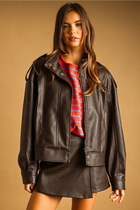 Emelie Leather Jacket-Jackets-Vixen Collection, Day Spa and Women's Boutique Located in Seattle, Washington