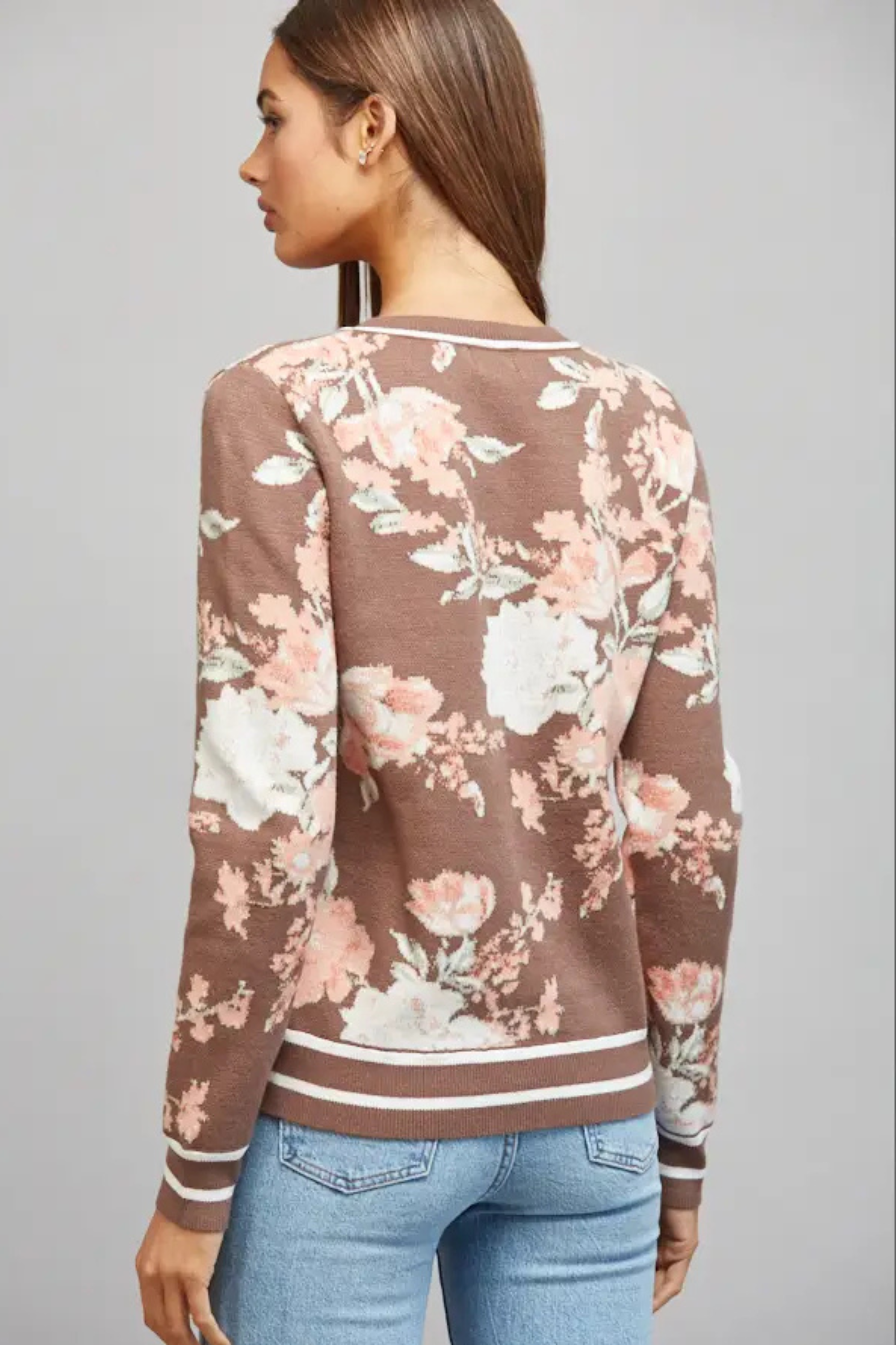Espresso Bloom Knit-Sweaters-Vixen Collection, Day Spa and Women's Boutique Located in Seattle, Washington
