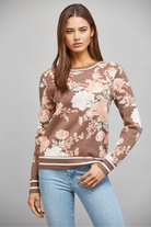 Espresso Bloom Knit-Sweaters-Vixen Collection, Day Spa and Women's Boutique Located in Seattle, Washington