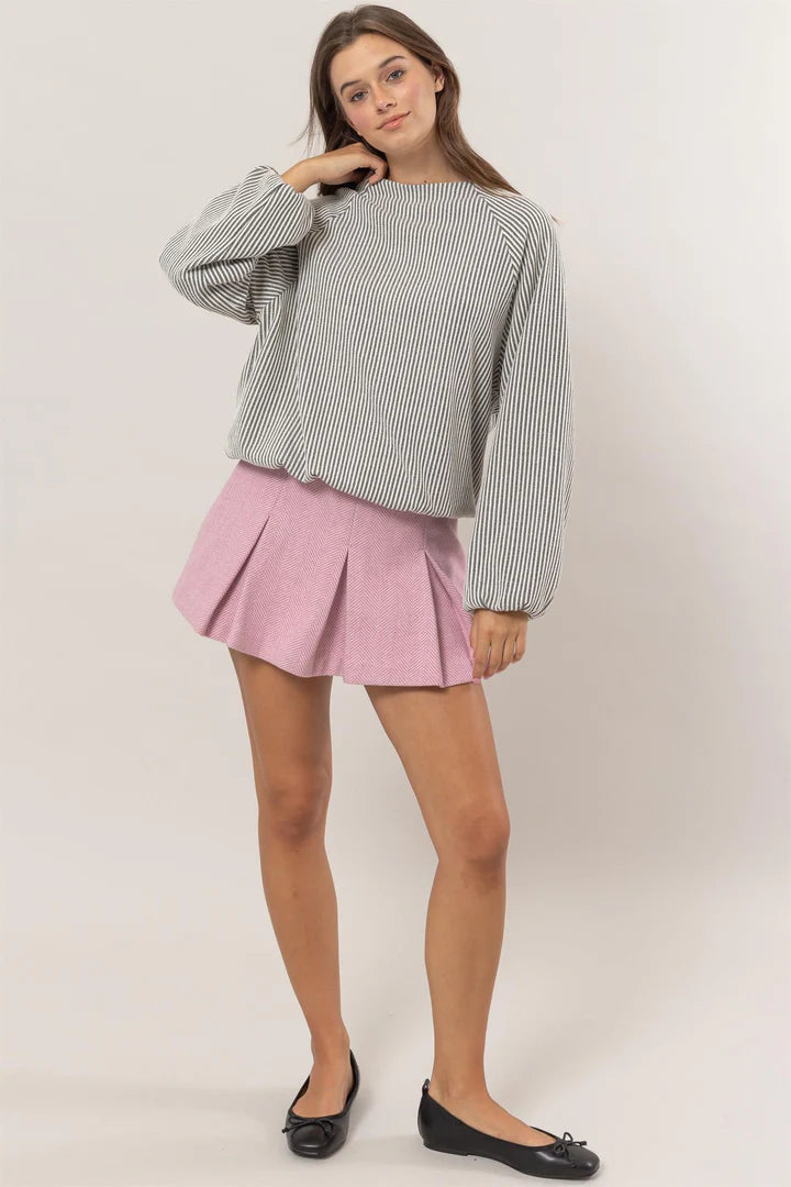 Mod Stripe Sweater-Sweaters-Vixen Collection, Day Spa and Women's Boutique Located in Seattle, Washington