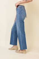 Pleaser High Rise Wide Ankle With Welt Pocket-Denim-Vixen Collection, Day Spa and Women's Boutique Located in Seattle, Washington