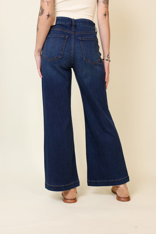 KUT Meg Patch Pocket Dark Wash-Denim-Vixen Collection, Day Spa and Women's Boutique Located in Seattle, Washington