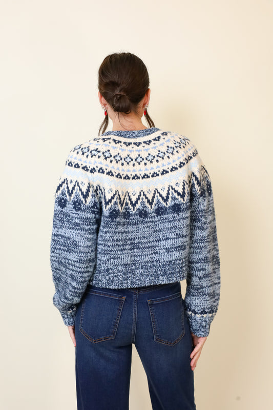 North Sea Fairisle Cardigan-Sweaters-Vixen Collection, Day Spa and Women's Boutique Located in Seattle, Washington