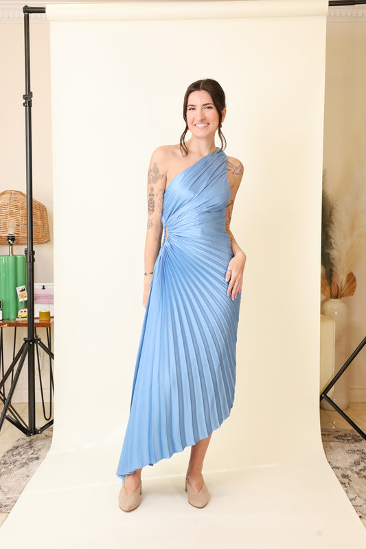 Valencia Pleated Maxi Dress-Dresses-Vixen Collection, Day Spa and Women's Boutique Located in Seattle, Washington