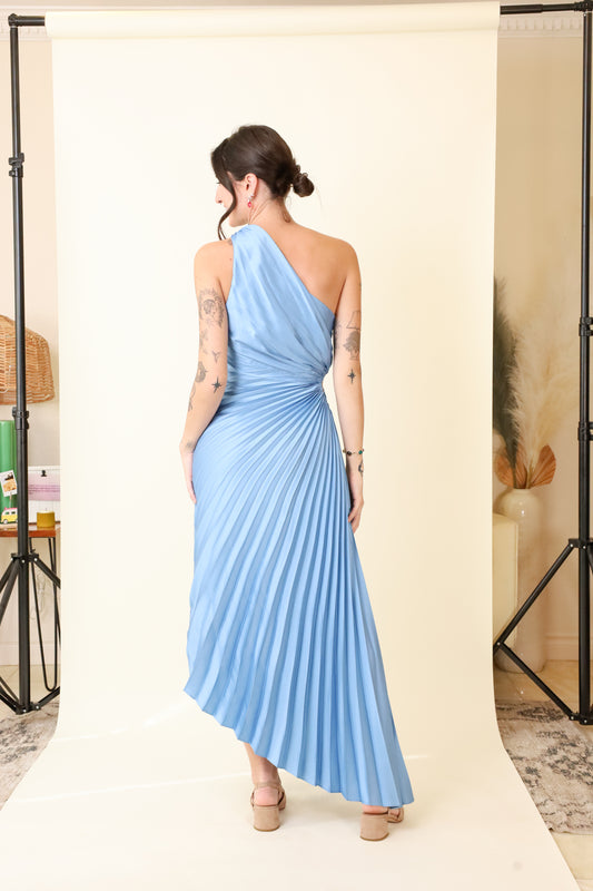 Valencia Pleated Maxi Dress-Dresses-Vixen Collection, Day Spa and Women's Boutique Located in Seattle, Washington