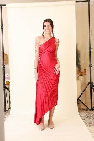 Valencia Pleated Maxi Dress-Dresses-Vixen Collection, Day Spa and Women's Boutique Located in Seattle, Washington