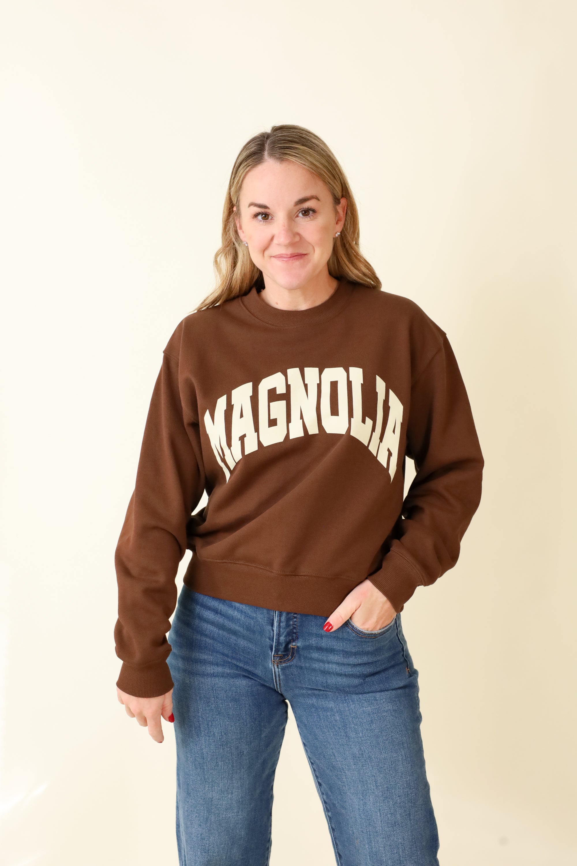 Small-Town Season Crewneck-Sweatshirts-Vixen Collection, Day Spa and Women's Boutique Located in Seattle, Washington