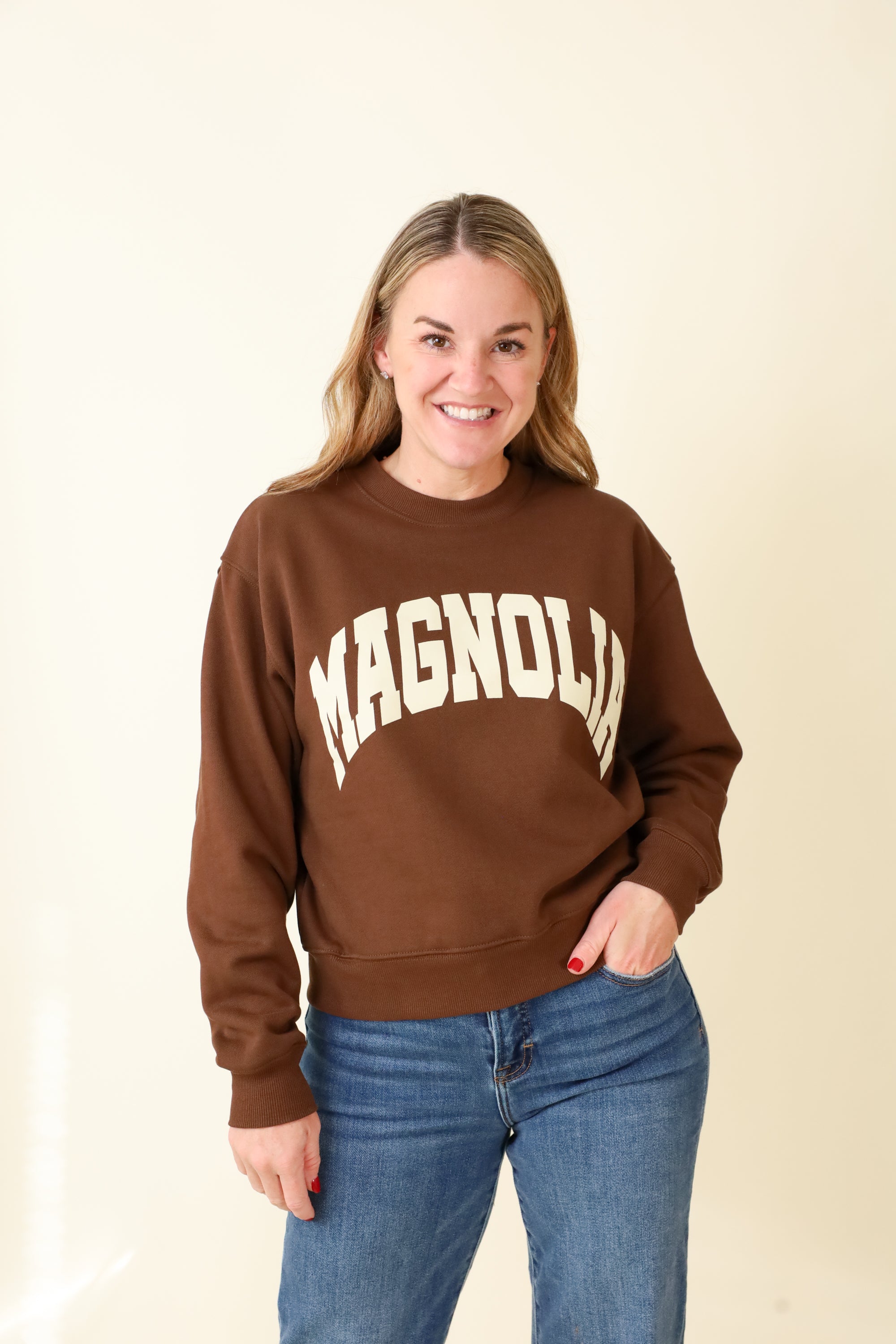 Small-Town Season Crewneck-Sweatshirts-Vixen Collection, Day Spa and Women's Boutique Located in Seattle, Washington