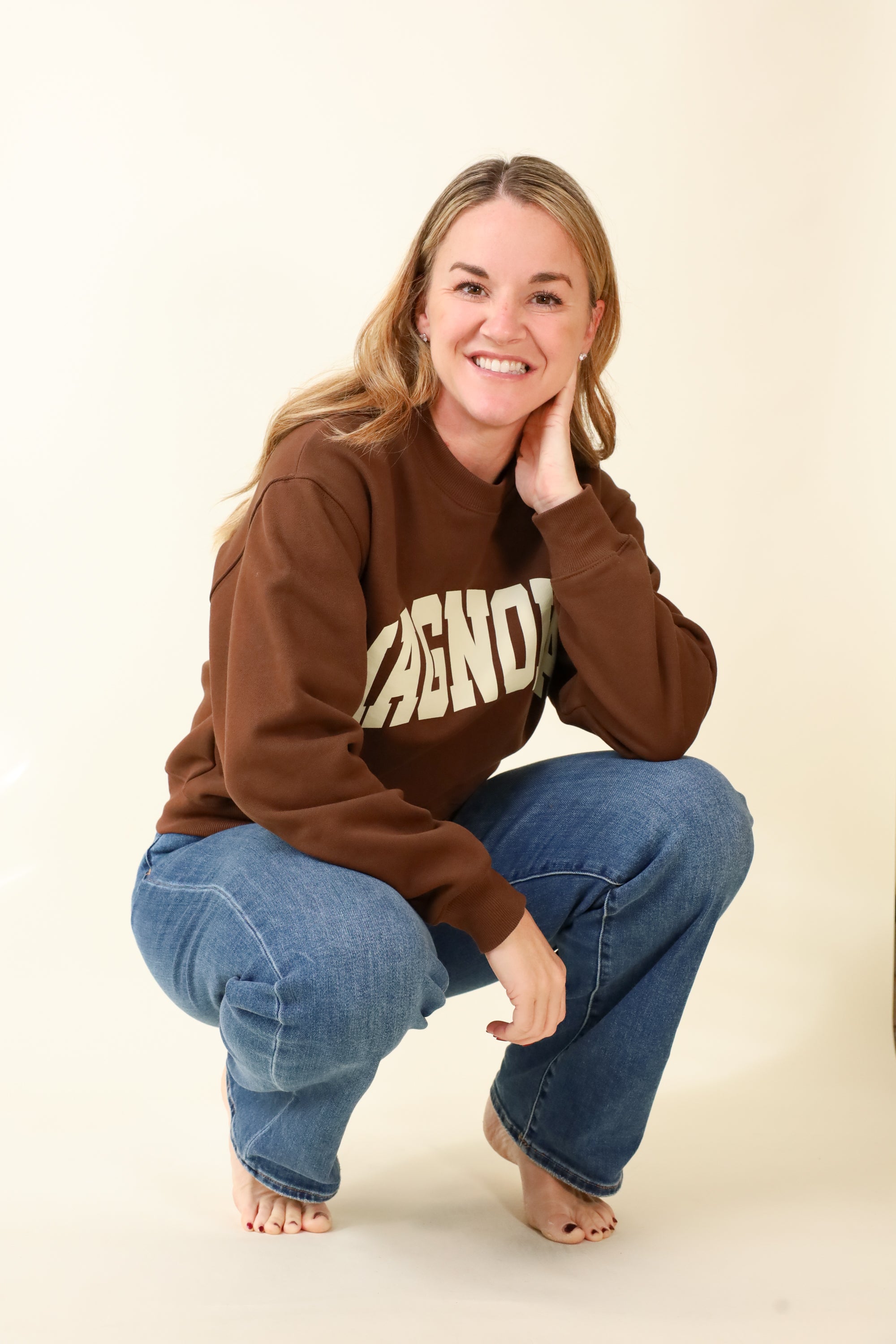 Small-Town Season Crewneck-Sweatshirts-Vixen Collection, Day Spa and Women's Boutique Located in Seattle, Washington