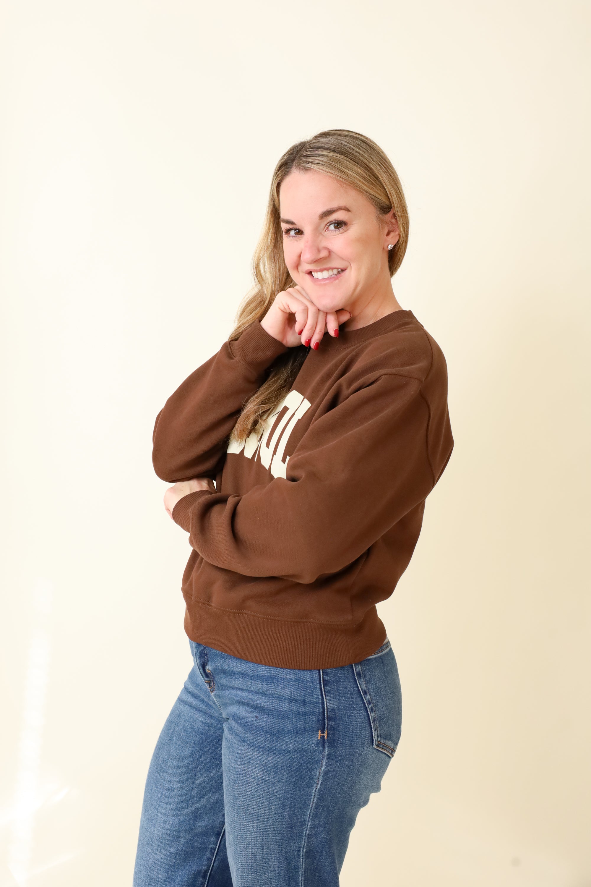 Small-Town Season Crewneck-Sweatshirts-Vixen Collection, Day Spa and Women's Boutique Located in Seattle, Washington