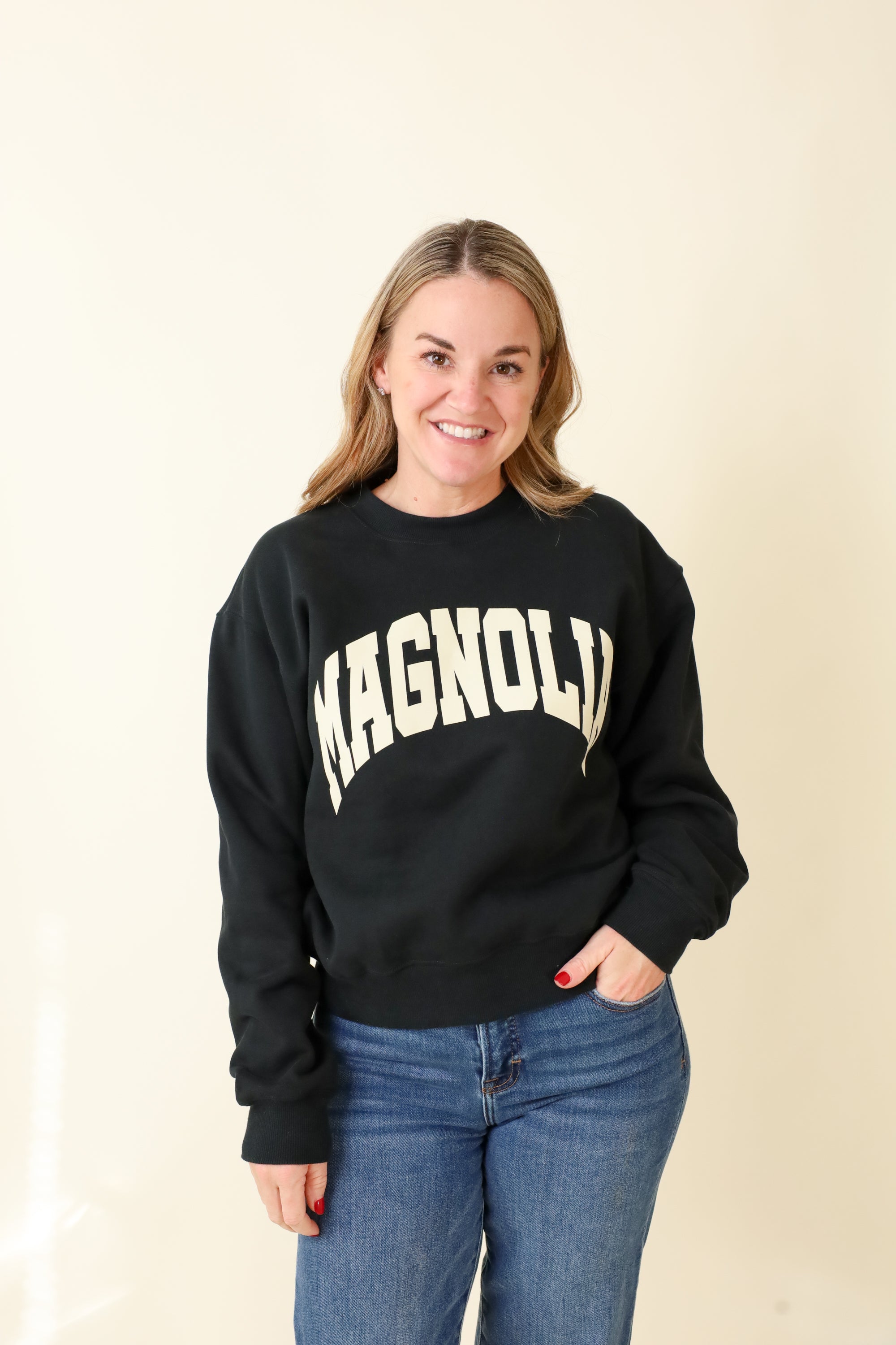 Small-Town Season Crewneck-Sweatshirts-Vixen Collection, Day Spa and Women's Boutique Located in Seattle, Washington