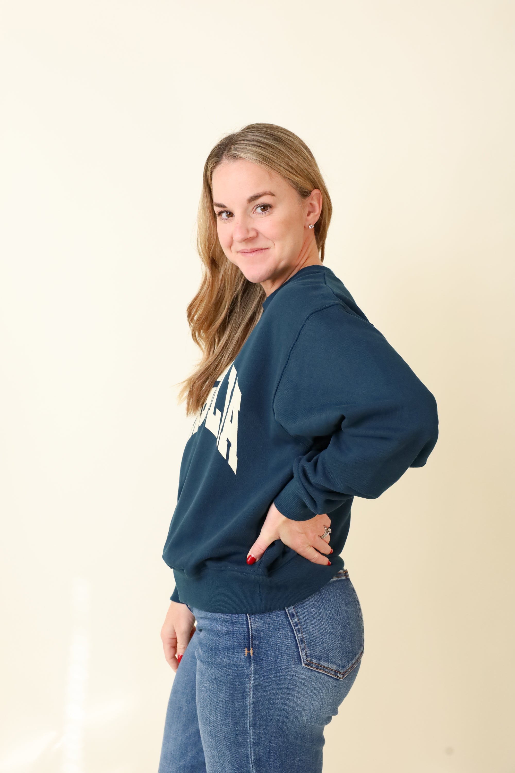 Small-Town Season Crewneck-Sweatshirts-Vixen Collection, Day Spa and Women's Boutique Located in Seattle, Washington