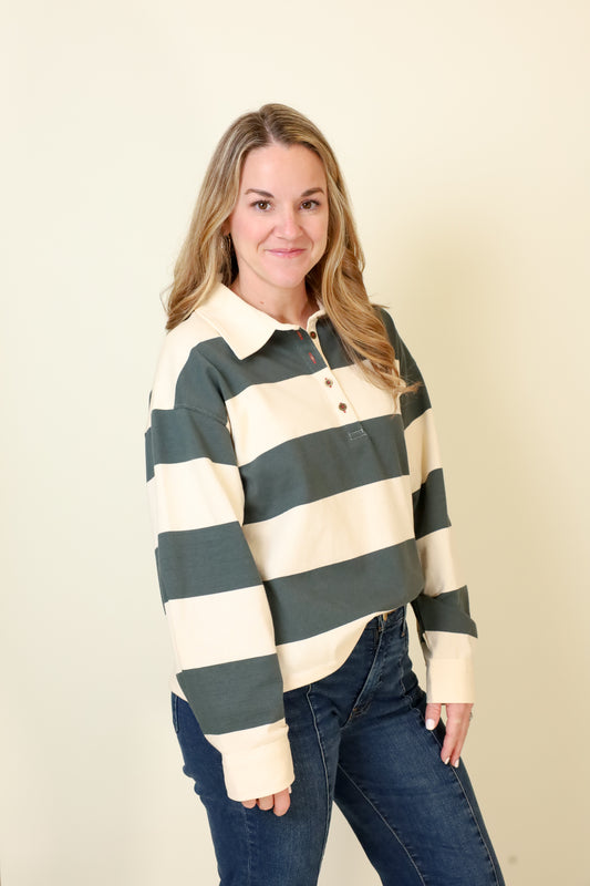 The Cambridge Stripe-Long Sleeves-Vixen Collection, Day Spa and Women's Boutique Located in Seattle, Washington